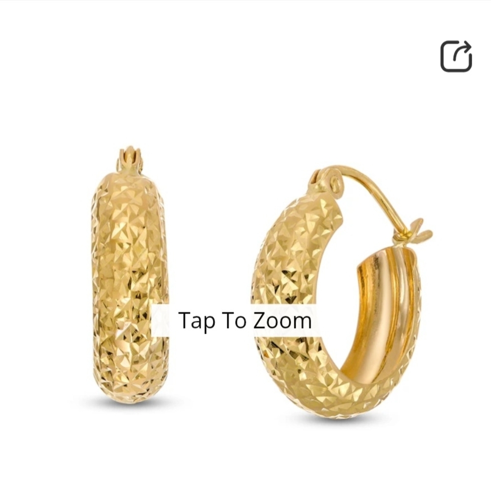 Diamond Supply Co. Gold Textured Earrings